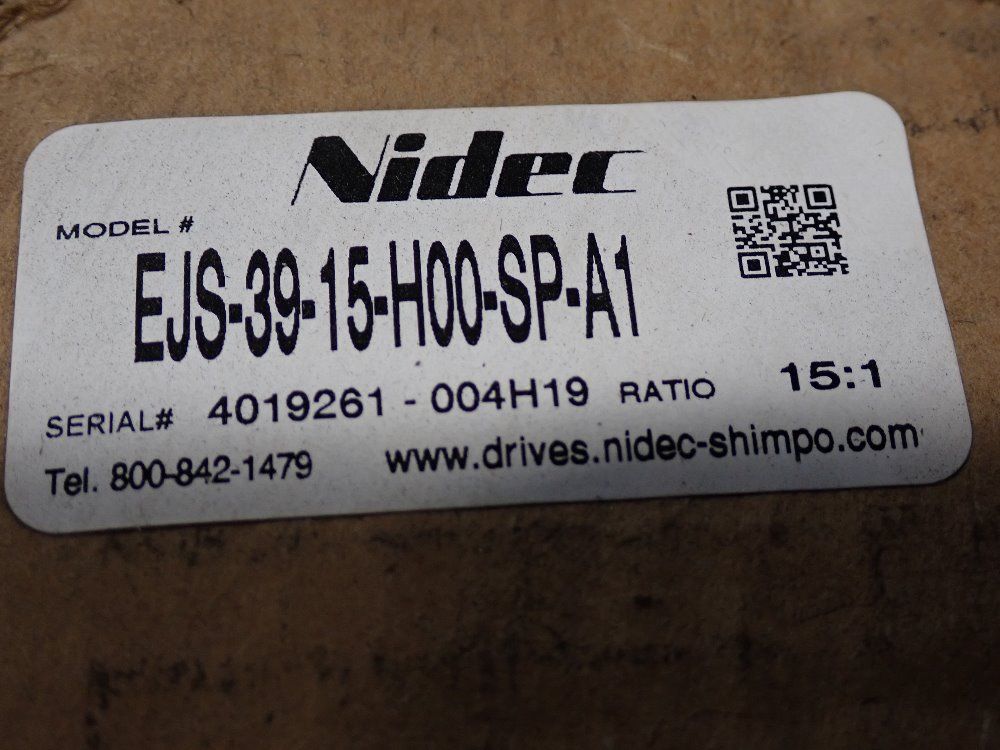 Nidec 15:1 Gear Reducer - Ejs-39-15-h00-sp-a1