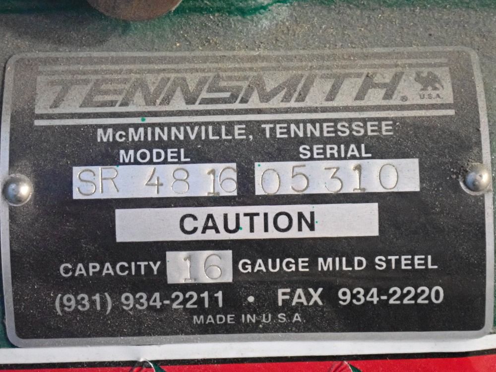 Tennsmith 16 Gauge Mild Steel Slip Roll - Sr 4816