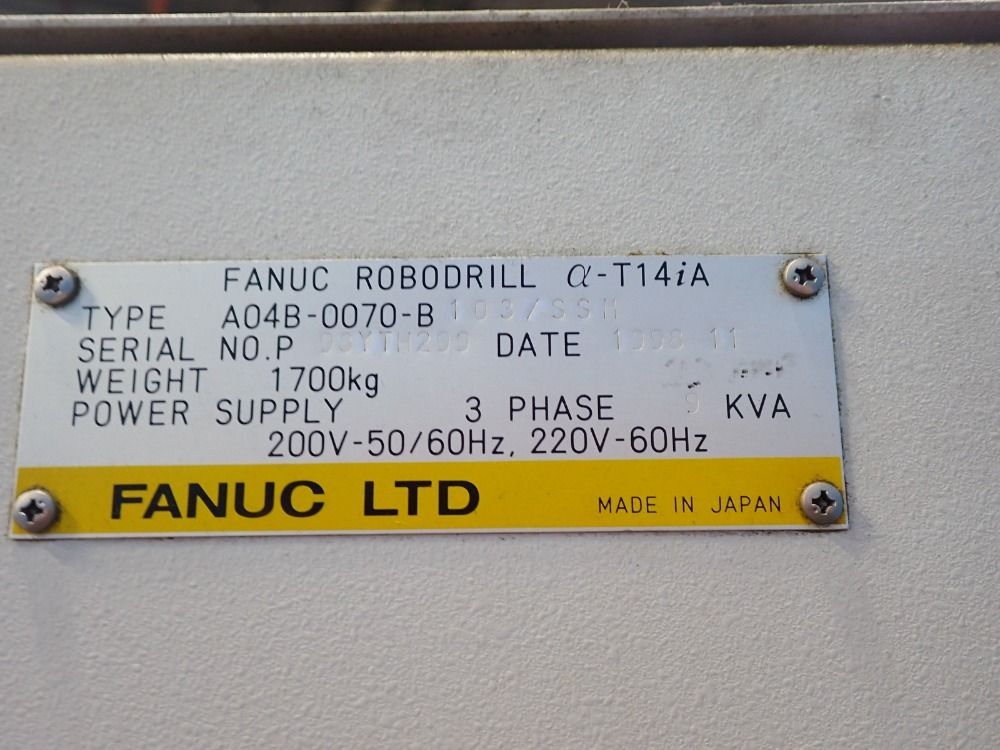 Fanuc Ltd 47x15 Table Size Robodrill - T14ia