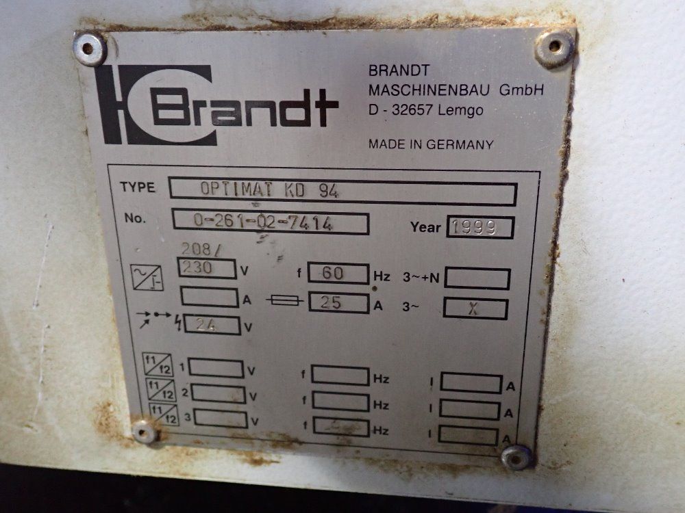 Brandtt 188" Edgebander - Optimat Kd94