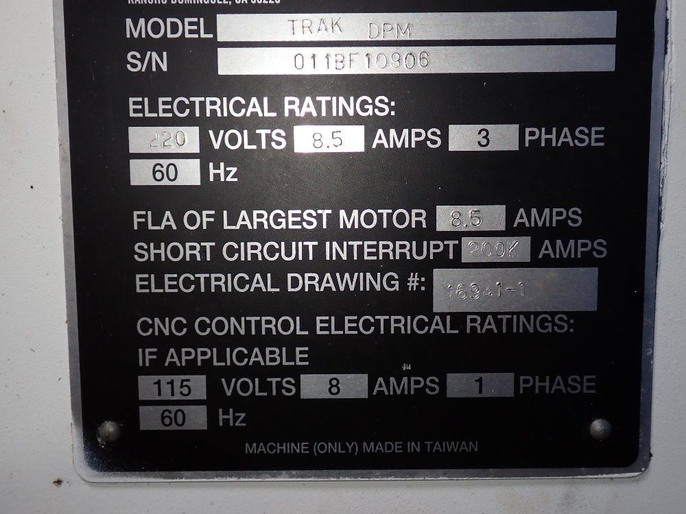 Southwestern 10" X 50" Cnc Vertical Mill - Trak Dpm