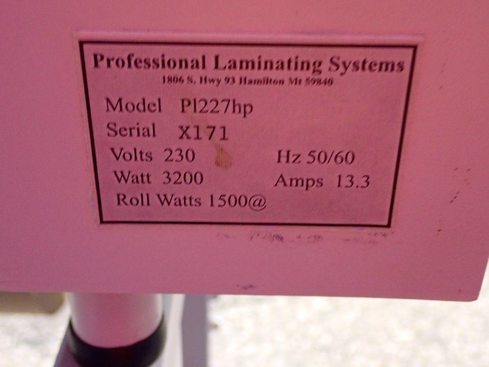 Professional Laminating Systems 28" Rollers/9" X 29" Table Laminator - P1227hp