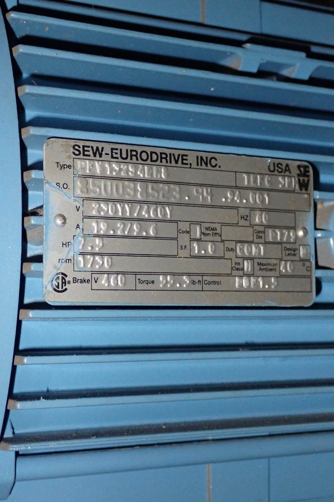 Sew Eurodrive 7.5 Hp Gear Drive - Fa1000v132348n8