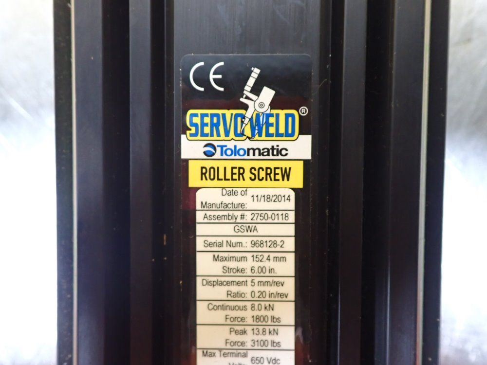 Tolomatic 2750-0118 Gswa Servo Weld Unit - 2750-0118 Gswa