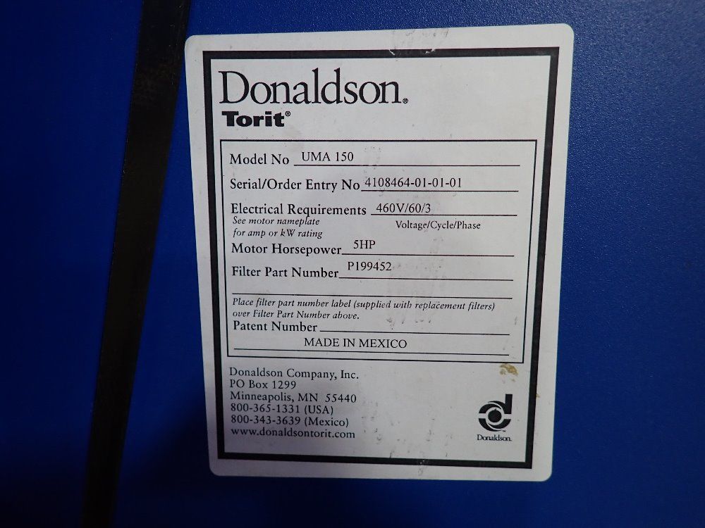 Torit Donaldson Torit Donaldson 5 Hp Dust Collector