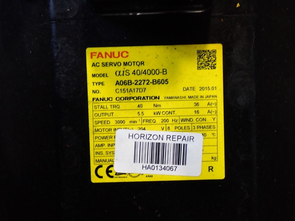 Fanuc 5.5 Kw Ac Servo Motor - A06b-2272-b605