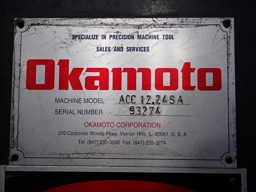 Okamoto Okamoto Acc 1224sa Surface Grinder