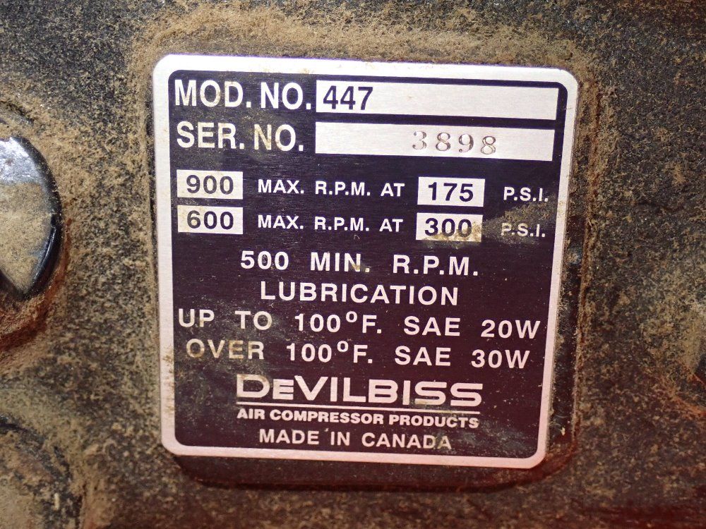 Devilbiss 25 Hp 25 Hp Air Compressor - 447