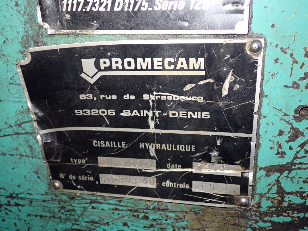 Promecam 124" Gh 1230z Shear - Gh 1230z