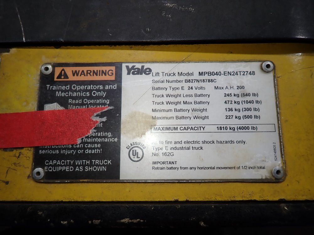 Yale Electric Pallet Jack