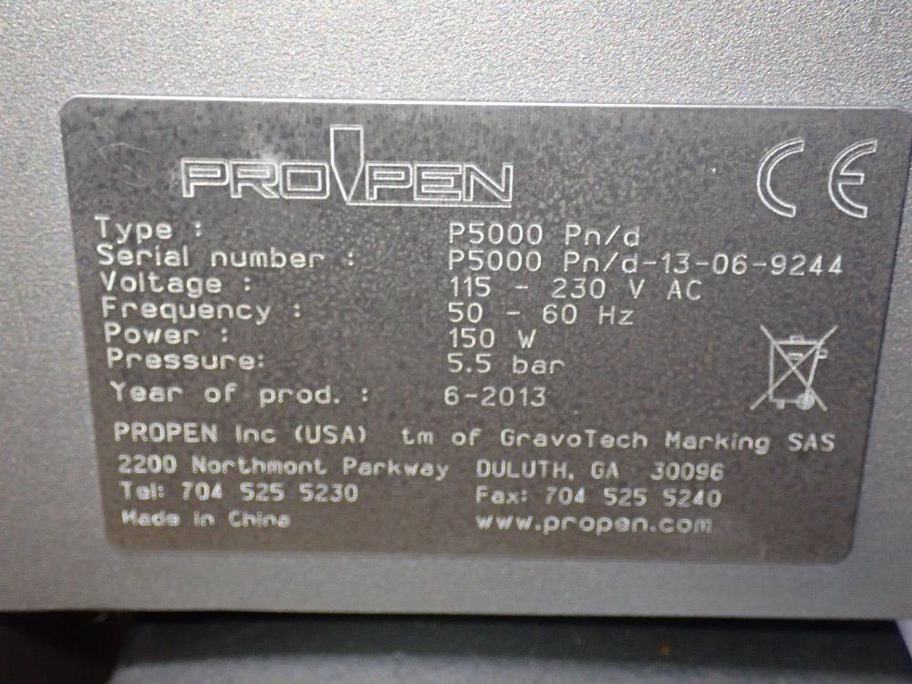 Propen 2013 Propen P5000 Engraving Machine