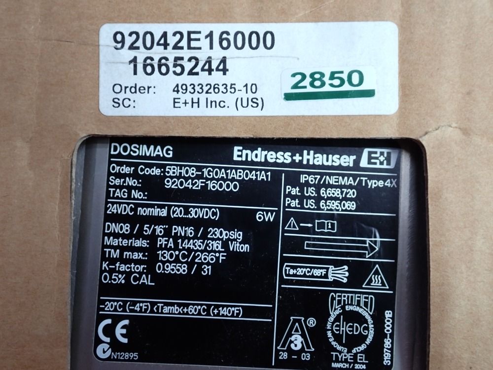 Endress And Hauser Pm 16 Max Pressure Process Dosimag Dda Electromagnetic Flowmeter - 5bh08-1g0a1ab041a1