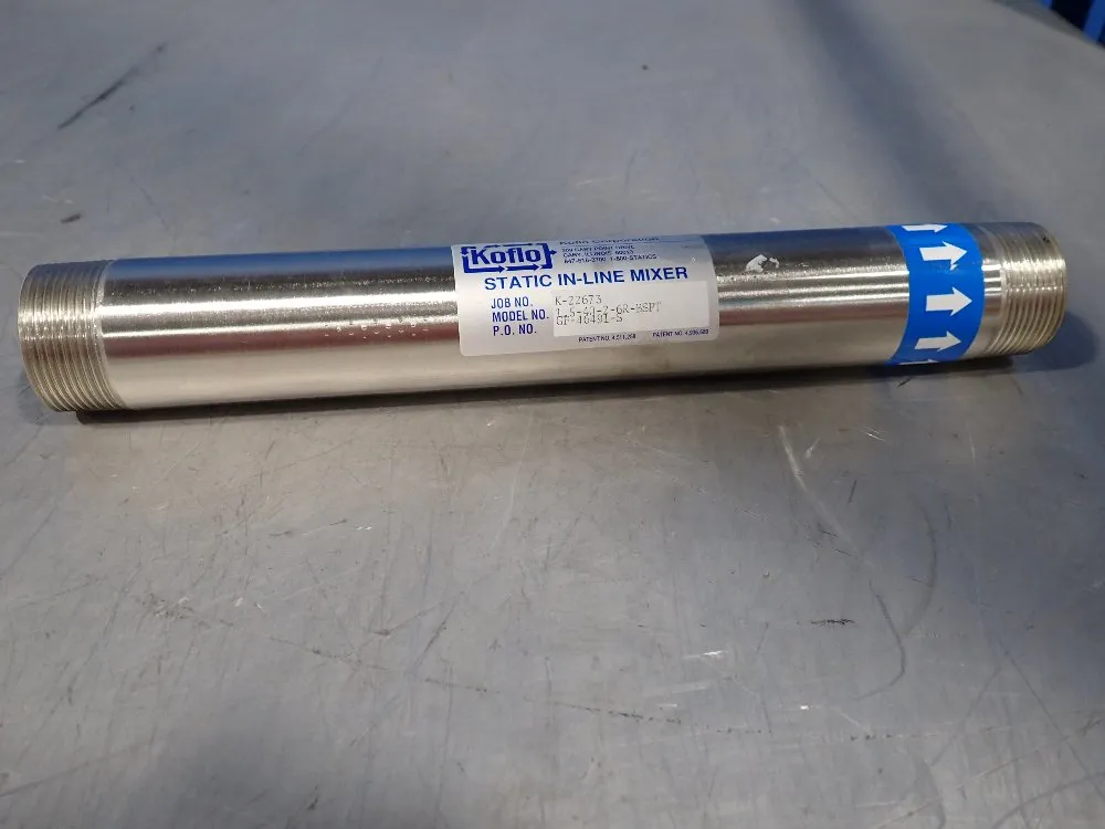 Koflo Static In-line Mixer - 1.5-40-2-6r-bspt