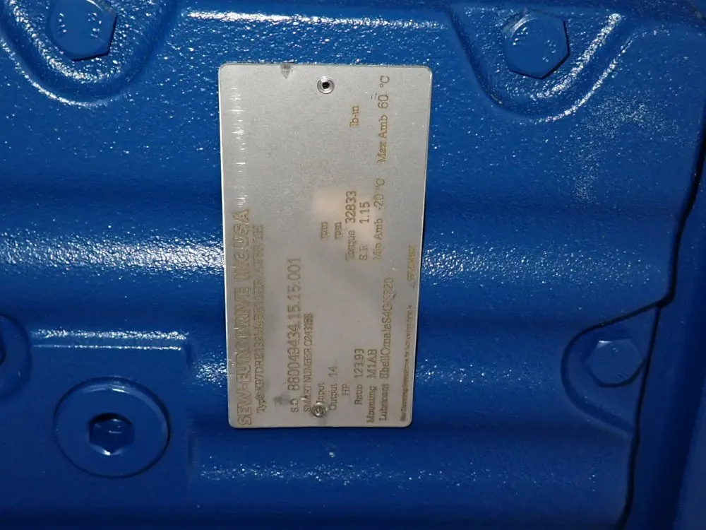 Sew Eurodrive 7.50 Hp Gear Drive - K97dre132m4be11hr/abb8/th