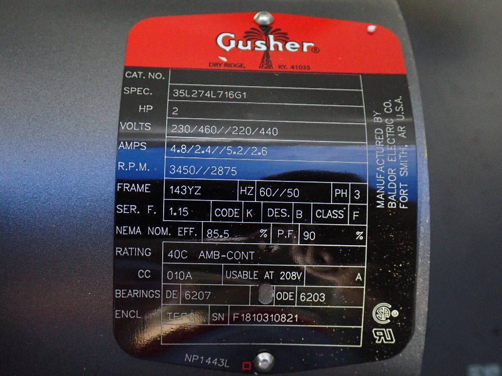 Gusher 2 Hp Pump Motor