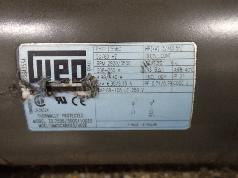 Weg 3/4 Hp Pump Motor - Z0.7536-300s110033