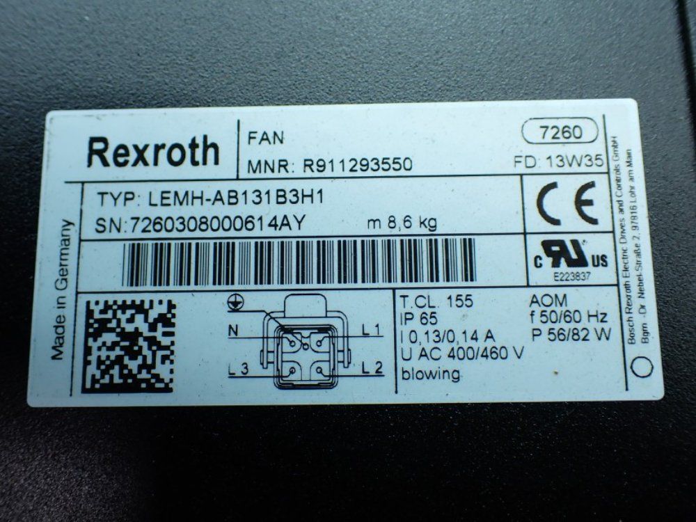 Rexroth Blower Unit For Motor - R911293550