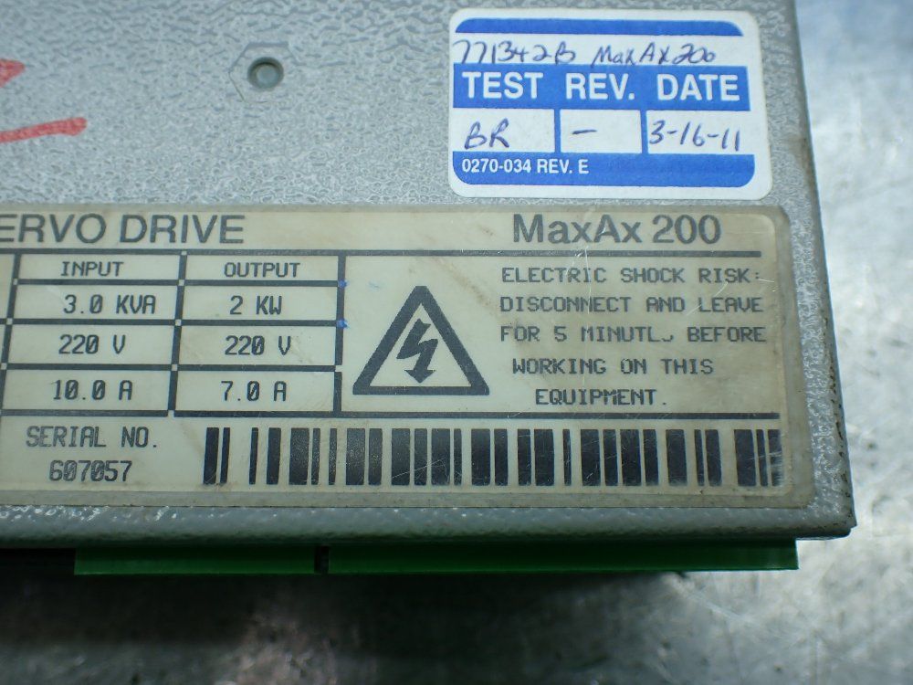 Control Techniques Max Ax 200 Brushless Ac Servo Drive - C60221/1.04