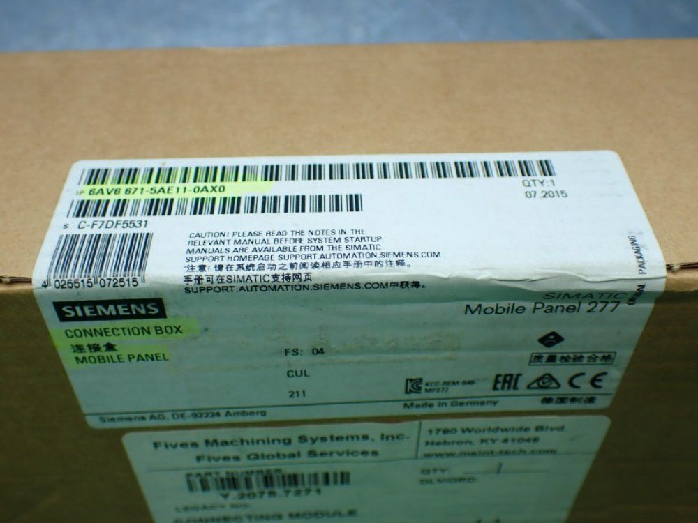 Siemens Simatic Mobile Panel 277 Connection Box - 6av6 671-5ae11-0ax0