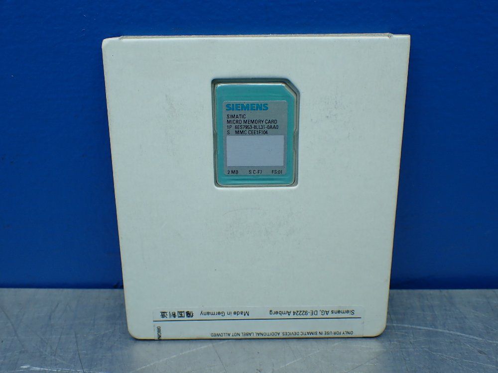 Siemens 6es7 953-8ll31-0aa0 Simatic S7-300 Memory Card - 6es7 953-8ll31-0aa0