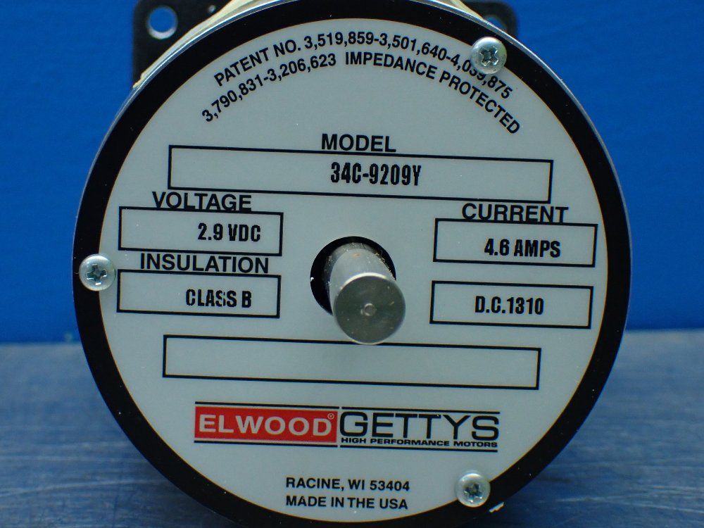 Elwood Gettys Stepper Motor. - 34c-9209y