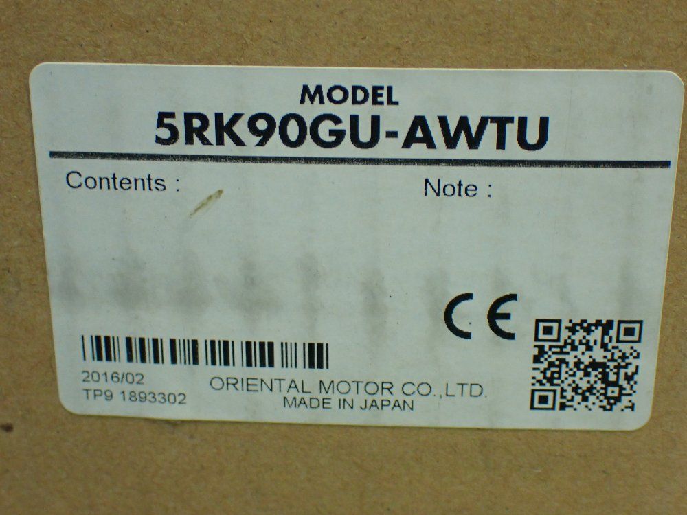 Oriental Motor Reversible Motor. - 5rk90gu-awtu
