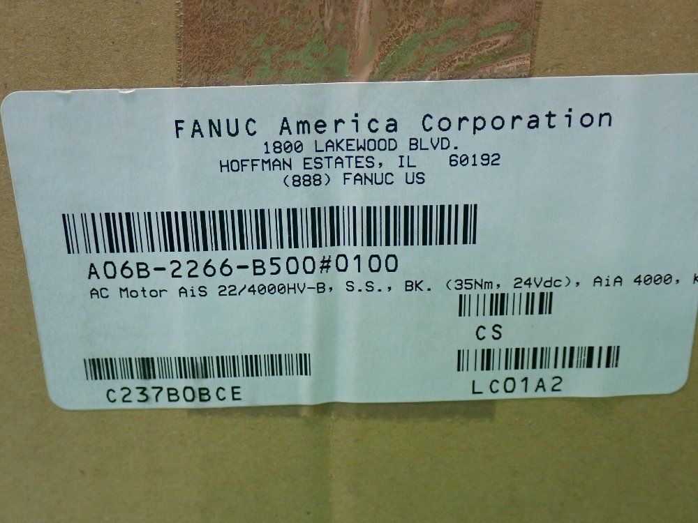Fanuc Ac Servo Motor. - A06b-2266-b500#0100