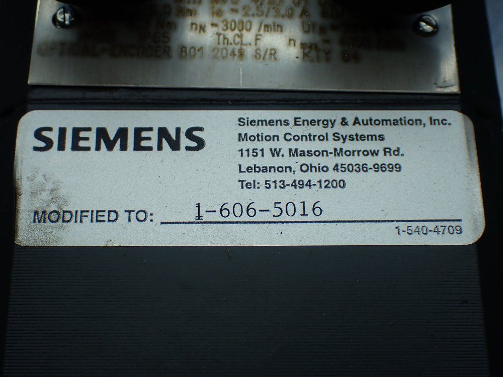 Siemens Brushless Servo Motor - 1ft6044-1af71-4ag1