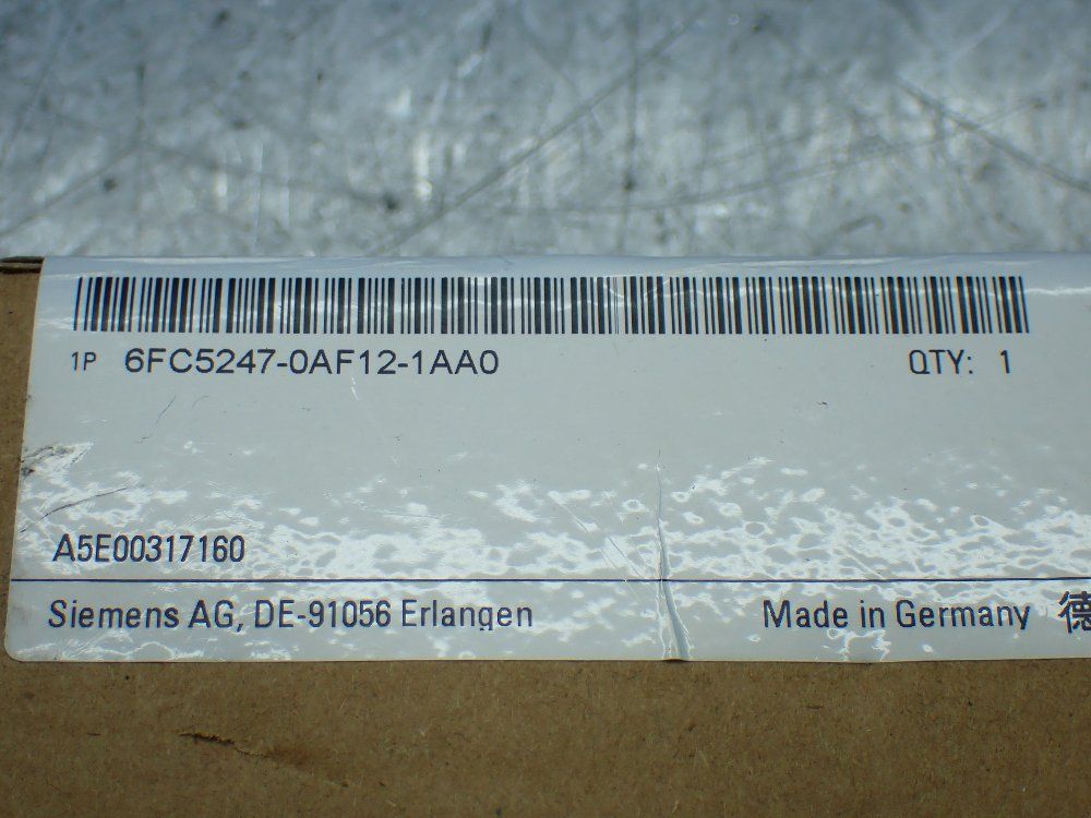 Siemens Control Unit Equipment - 6fc5247-0af12-1aa0