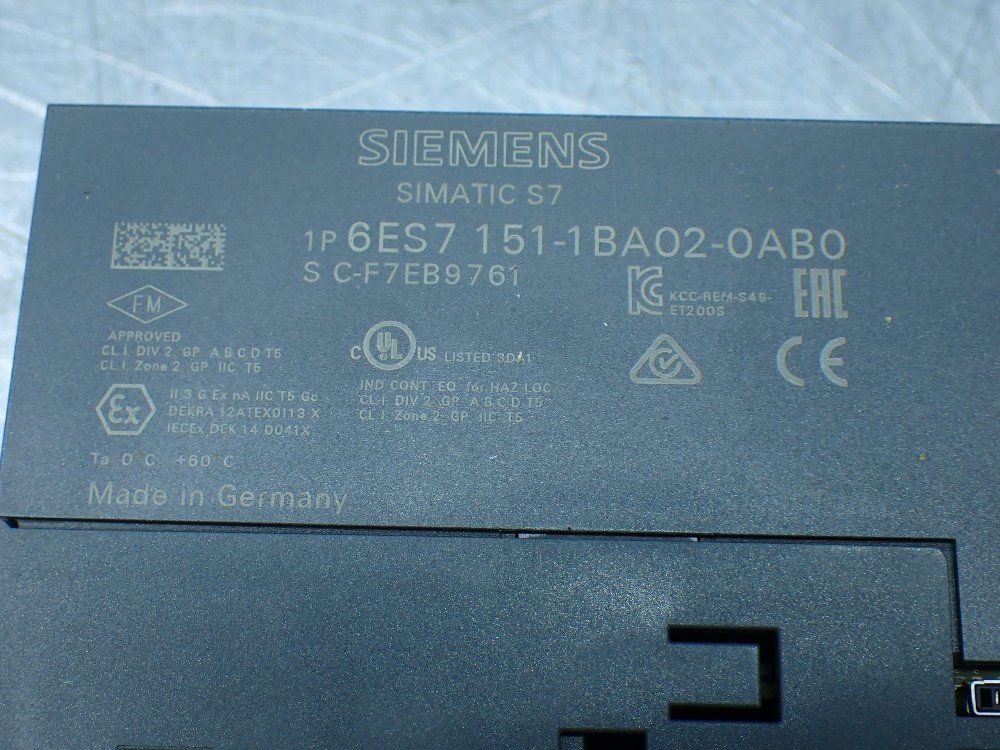 Siemens Simatic S7 Interface Module - 6es7 151-1ba02-0ab0