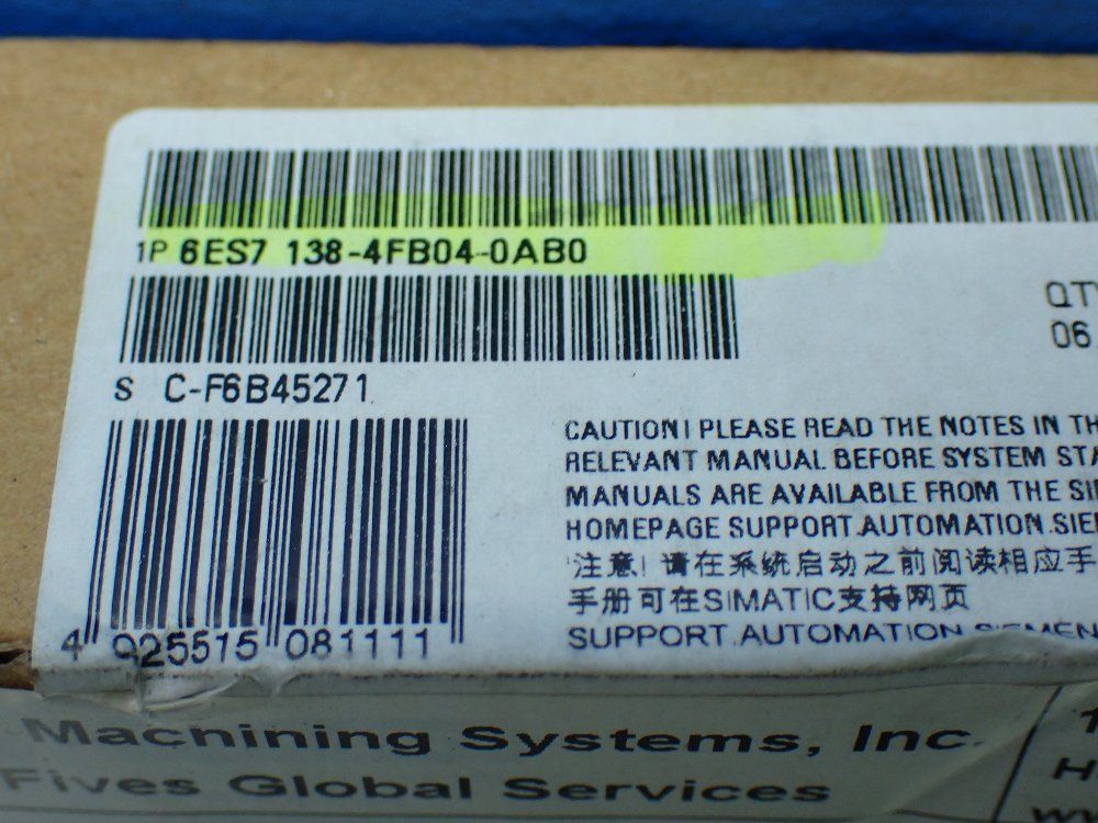 Siemens Digital Output Module - 6es7 138-4fb04-0ab0