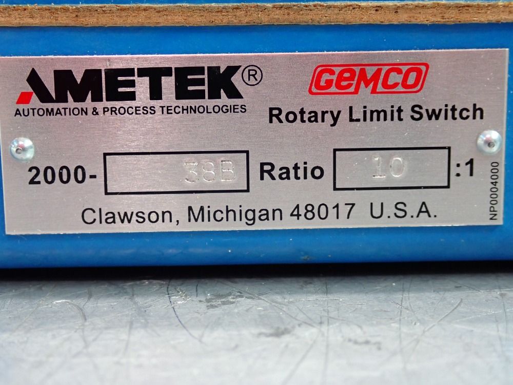 Ametek Gemco Electric 1000 Rpm 2000 Rotary Limit Switch - 2000-38b