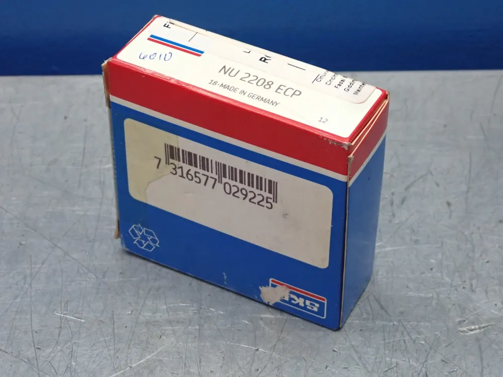 Skf Ball Bearing, 1.575" Bore - Nu-2208-ecp