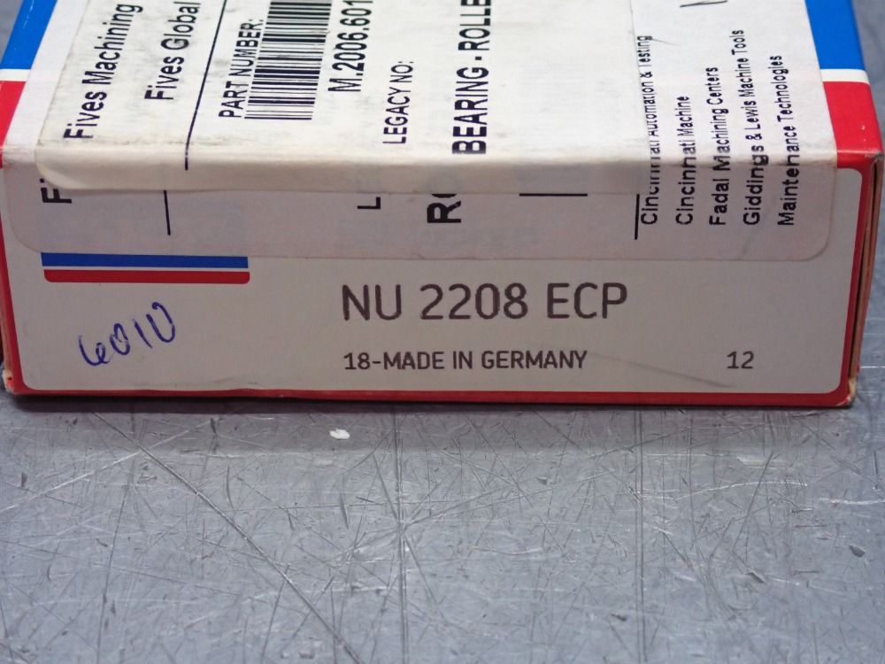 Skf Ball Bearing, 1.575" Bore - Nu-2208-ecp