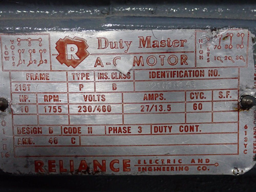 Reliance 10 Hp A-c Motor