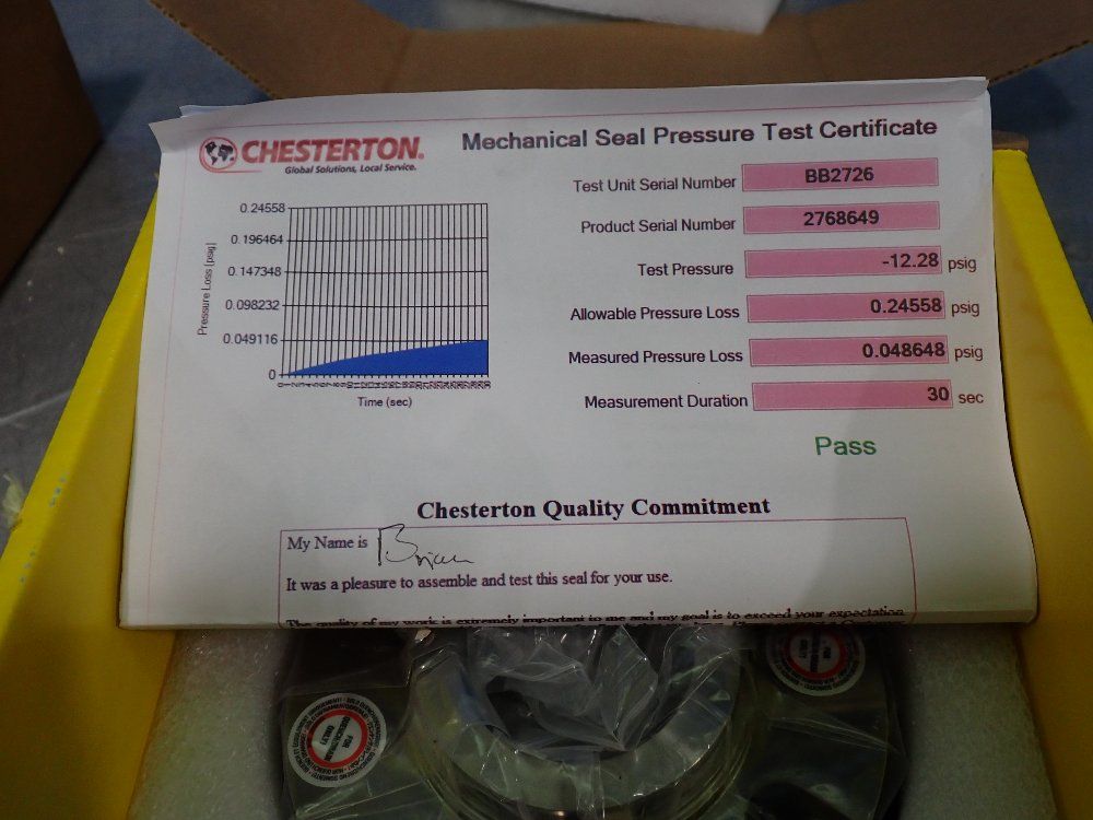 Chesterton 2.250" Single Cartridge Stationary Seal - 180-18