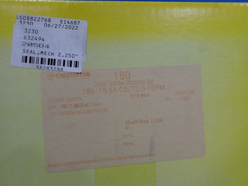 Chesterton 2.250" Single Cartridge Stationary Seal - 180-18