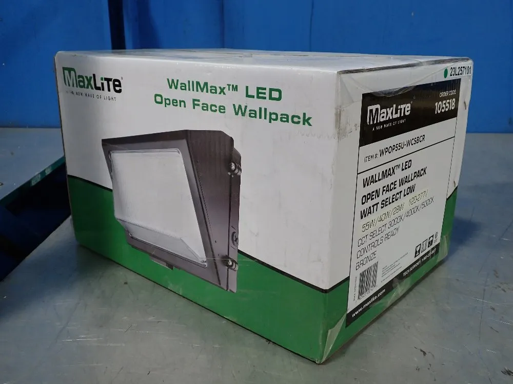 Maxlite 55/40/28 Watts Led Open Face Light - Wp0p55u-wcsbcr