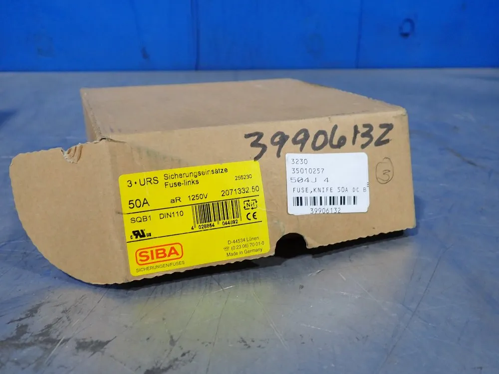 Siba 50 Amp 3 Fuses - 2071332.50