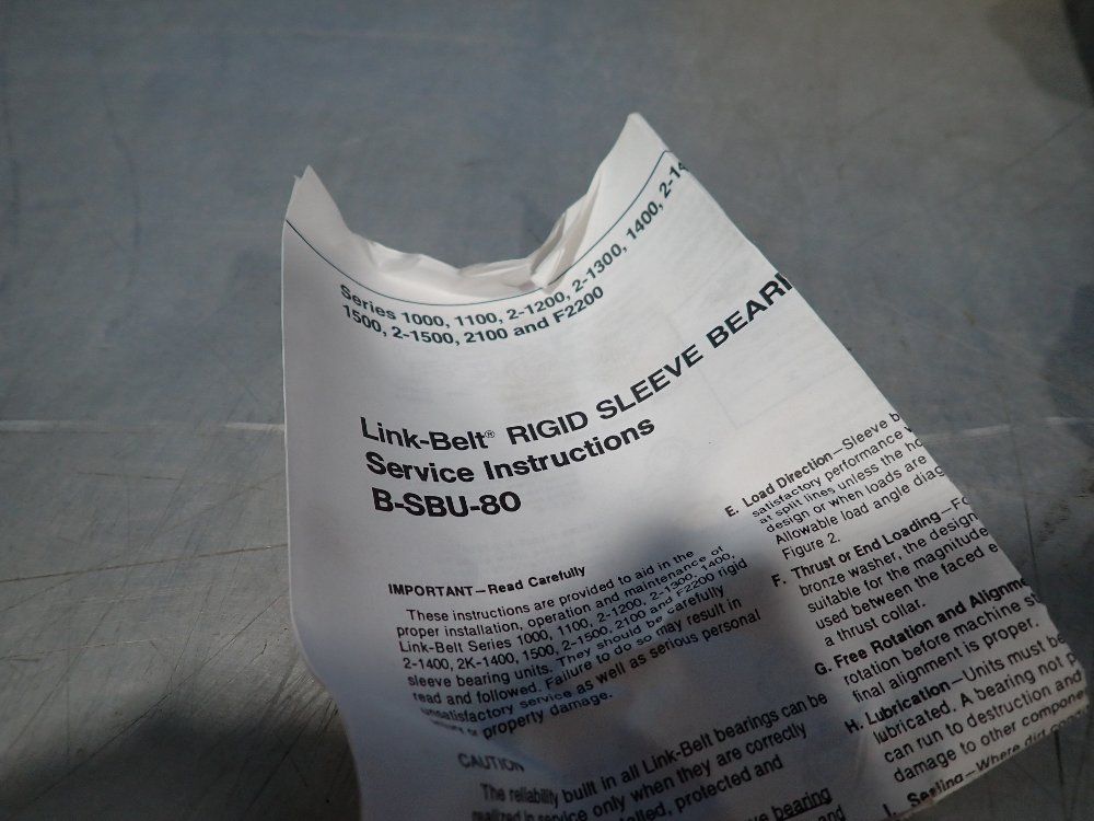 Rexnord 2 7/16" 2 Link-belt Bearings - 1039z