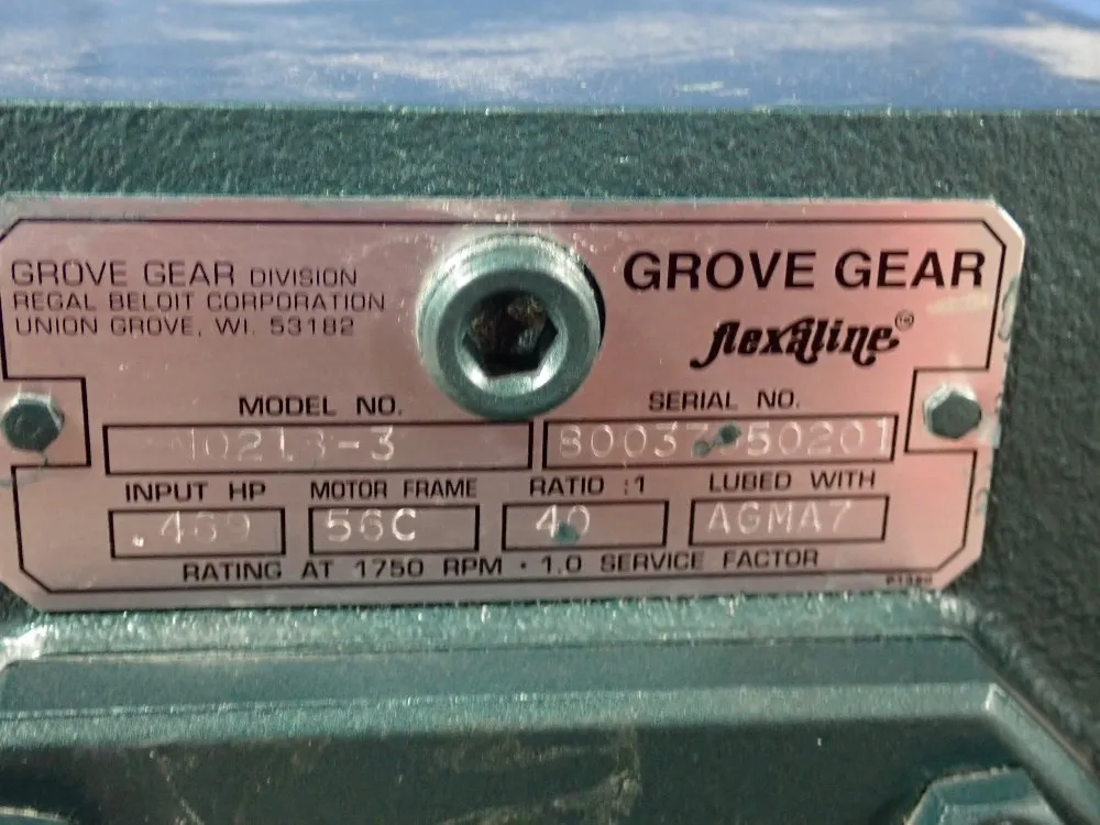 Grove Gear .469 Hp Gear Reducer - Bmq218-3