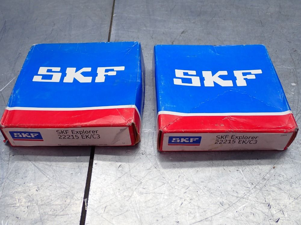 Skf Explorer 47,700 Lbs Spherical Roller Bearing, Alloy Steel, 2 Pcs - 22215 Ek/c3
