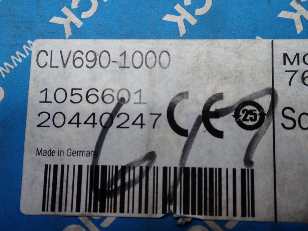 Sick Laser Bar Code Scanner, Fixed Mount, Oscillating Mirror, - Clv690-1000