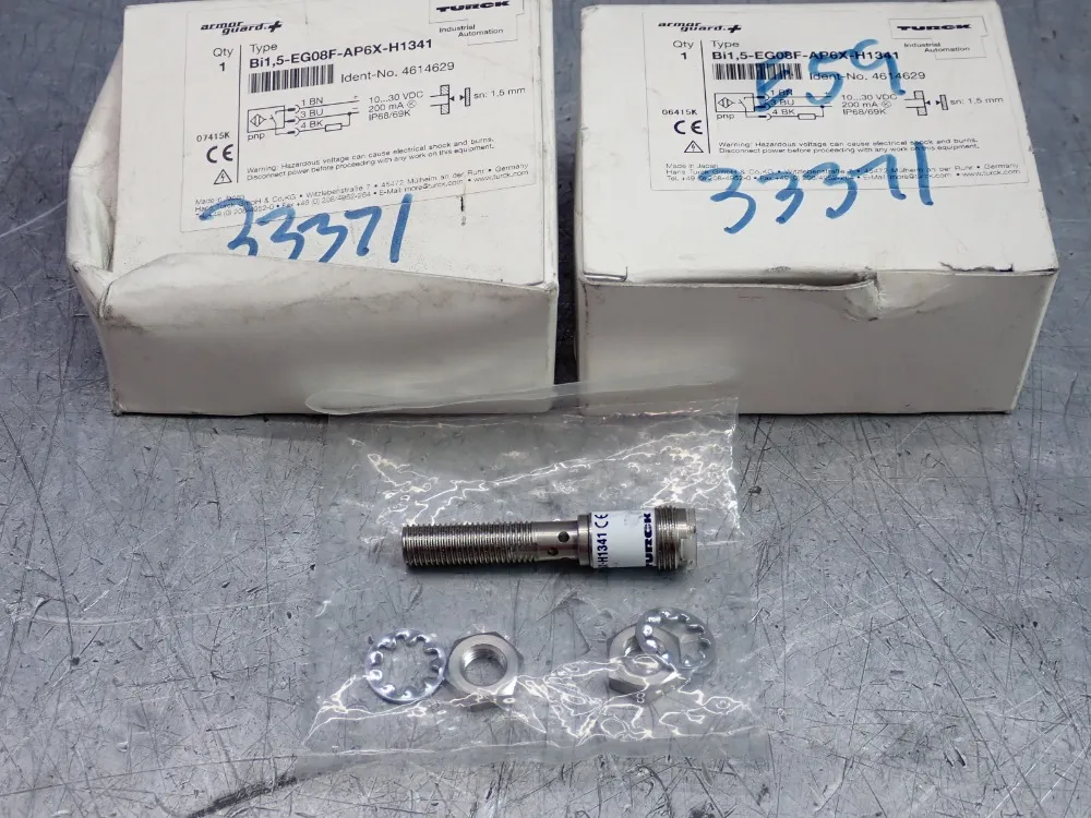 Turck Proximity Sensor, Stainless Steel Face, 2pcs - Bi1.5-eg08f-ap6x-h1341