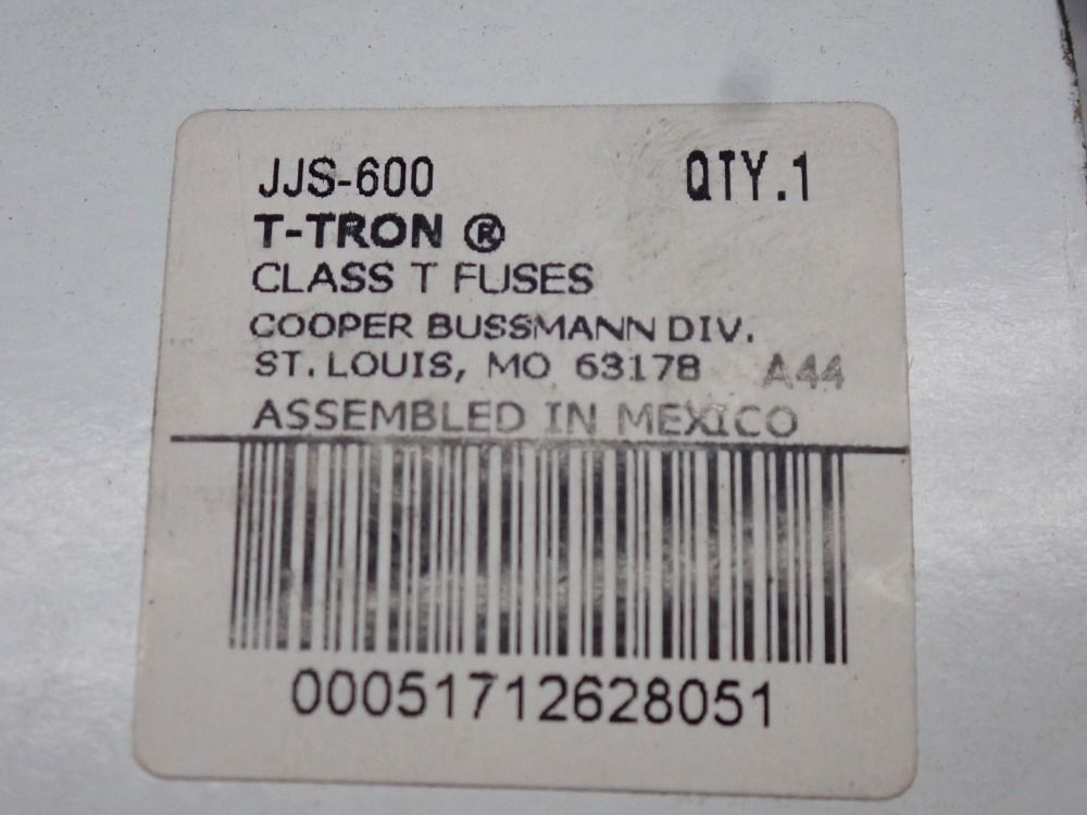 Bussmann Fuse, Series Jjs, Current Limiting 2 Pcs - Jjs-600