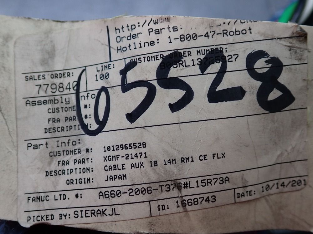 Fanuc Cable, Robotics - A660-2006-t375#l15r73a