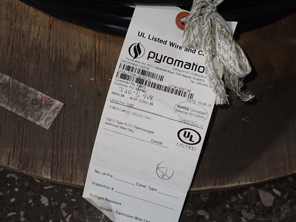 Pyromation 1000 Ft Cable - J20-5-908