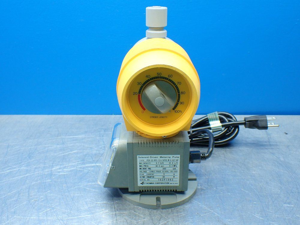 Tacmina Solenoid Driven Metering Pump - Pzd-32-vfc-12x18pvc-w-s-ulp-np