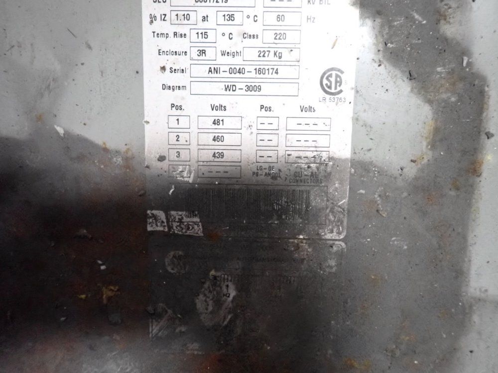 General Electric 145 Kva Transformer - 9t03b0099