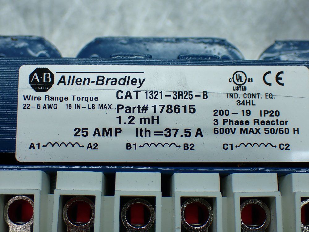 Allen-bradley 3-phase Line Reactor. - 1321-3r25-b